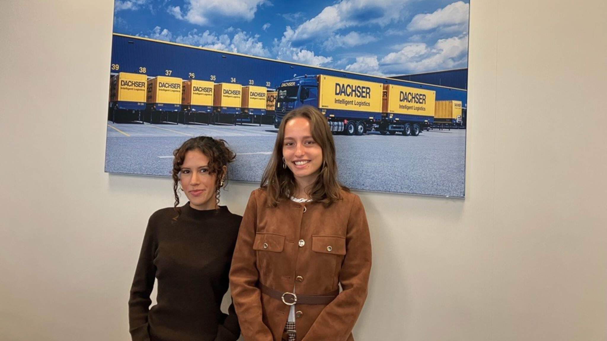 From left, Evita and Emma, trainees in the Program at DACHSER Hong Kong, gaining hands-on experience in an international logistics environment.